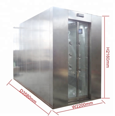 China Stainless steel air shower with automatically Sliding door supplier